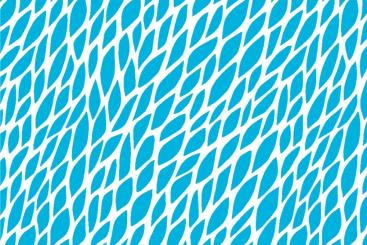 Blackout - Kollektion Livia - Blätter - Weiß/Türkis - 1,0 Meter 