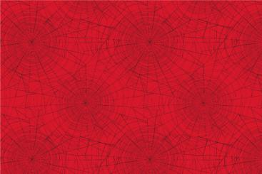 Satin - Grusel-Spinnennetz Rot