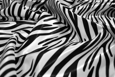 Satin - Zebra Weiß/Schwarz