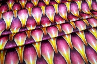 Pannesamt - Drachenhaut Pink