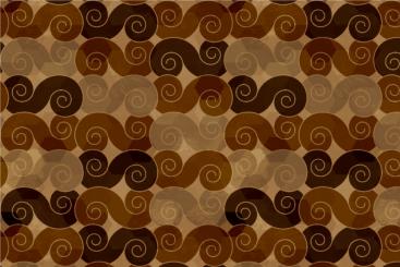 Outdoorstoff - Wellenmuster - Braun - 2,0 Meter 