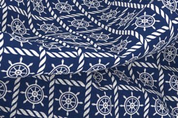 Wellness-Fleece - Marine-Welt Steuerrad/Seil 