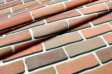 Outdoorstoff - Ziegelmauer-Imitat 