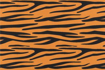 Moskitonetz-Stoff - Tierdruck - Zebra Schwarz/Orange