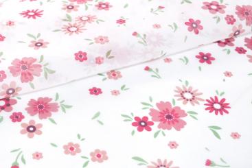 Voile - Streublümchen - Rosa 