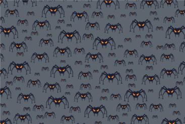 Universalstoff - Halloween-Spinnen Grau