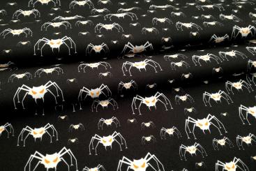 Universalstoff - Halloween-Spinnen Schwarz