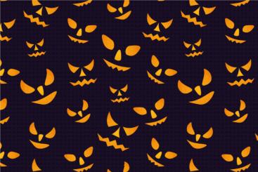 Universalstoff - Halloween Augen Orange