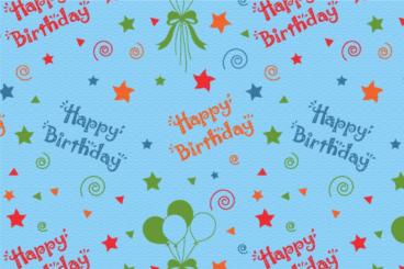 Trevira CS - Happy Birthday Hellblau