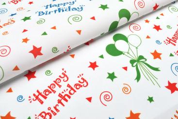 Trevira CS - Happy Birthday Weiß