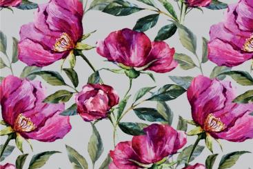 Dekostoff - Heckenrose - Grau - 3,0 Meter 