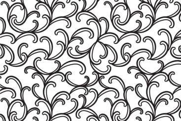 Blackout - Barock Style 1 - Schwarz - 3,0 Meter 