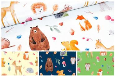 Blackout-Stoff - Aquarell-Tiere 