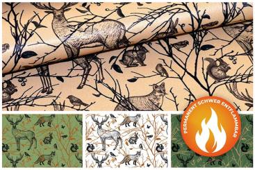 Blackout perm. schwer entflammbar - Heimische Waldtiere 