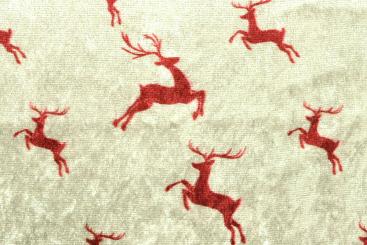 Pannesamt - Rentiere Champagner/Bordeaux