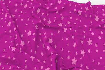 Frottee-Fleece - Sterne - Night Colours Pink/Rosa