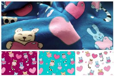 Frottee-Fleece-Stoff - Liebesbotschafter 