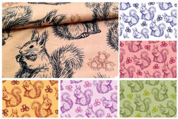 Frottee-Fleece - Eichhörnchen 