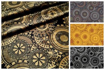 Steampunk-Pannesamt - Zahnrad 