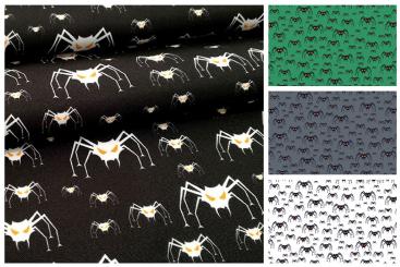 Universalstoff - Halloween-Spinnen 