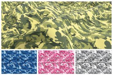 Fleece-Stoff Camouflage 
