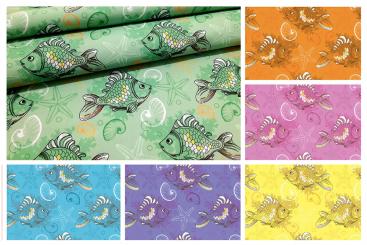 Dekostoff - Meeresbewohner 