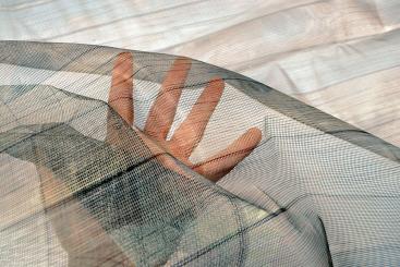 Moskitonetz-Stoff - Holzbretter Used Look 