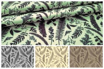 Wärmevorhang-Stoff - Farnblätter 