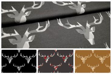 Wärmevorhang-Stoff - Hirschkopf Stylish 