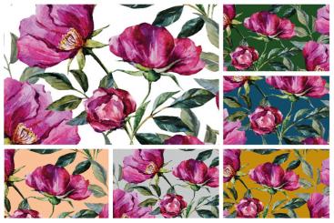 Wärmevorhang-Stoff - Zimtrose 