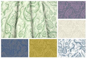 Wärmevorhang Barock - Florales Motiv 