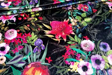 Samt-Stoff - Anemonen 