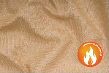 Jute - Schwer entflammbar B1 - 130 cm breit 