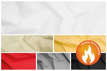 Baumwoll Stoff 130 cm - schwer entflammbar B1 