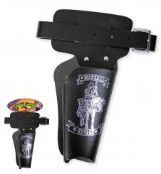 Kostümzubehör: Revolvergürtel - verziert, ca. 90 cm lang - Schwarz 