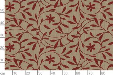 Taft doppelseitig Ranke 275cm breit Hellbraun