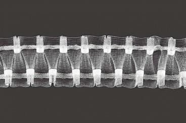 Smokband - 2,5-fache Stoffmenge - 50 mm - transparent 