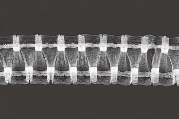 Smokband - 3-fache Stoffmenge - 50 mm - transparent 