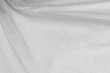 Glitzertüll - Silber Grau