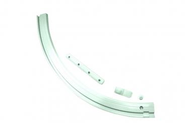 GARDINIA Rundbogen für Aluminium-Vorhangschiene - 1-läufig - rechts - Weiß 