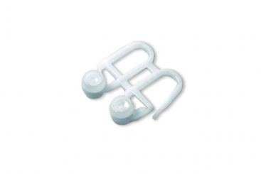 GARDINIA Schleuderstab-Rollringe für Vorhangschiene - 6 Stück - Weiß 