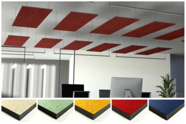 Akustikpaneel Decke - Blue Fiber - 160 x 50 cm - inkl. Befestigung 