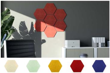 Akustikpaneel Wand - Blue Fiber - Hexagon 40 - inkl. Befestigung 