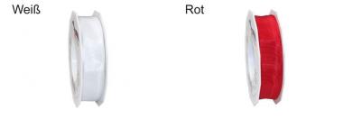 Seidenband mit Drahtkante 25 mm - 25 m Rolle 