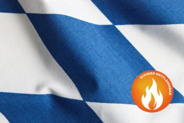 Baumwollstoff - Bayern-Raute - B1 schwer entflammbar 