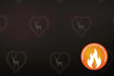 Dekostoff Herziger Hirsch - Trevira CS - Dunkelbraun/Braun 