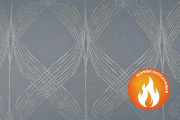 Dekostoff Helix - Trevira CS - Grau/Silber 