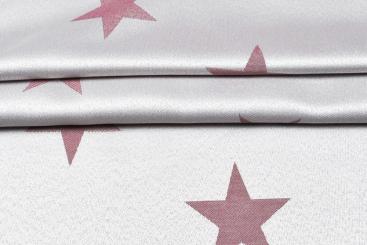 Sternenglanz - Dekostoff Jacquard - Creme/Rosa 