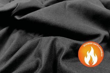 Thermo-Molton - schwer entflammbar - Schwarz 