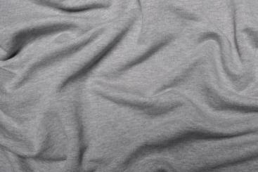 T-Shirt-Stoff de luxe Hellgrau Melange